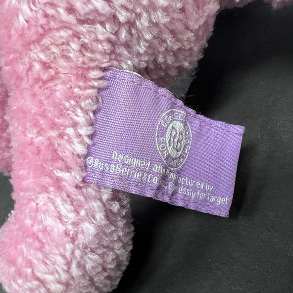 Russ for Target Purple Bunny Rabbit Plush Love Bow 6" Seated Stuffed Animal - Picture 5 of 5